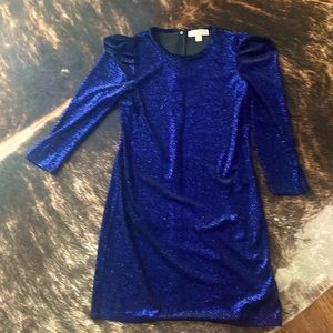 NWOT Michael Kors navy glittery short dress.